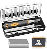 MulWark 136-Piece Precision Hobby Knife Set with Blade Storage Magnetic Handle - Portable Exacto ...