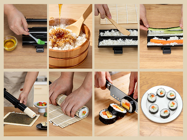 Provides a detailed guide to making sushi