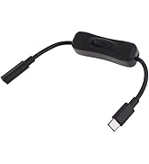 USB-C Extension Cable with Inline On/Off Switch - 6ft Power Control for Monitors, Printers and Ga...