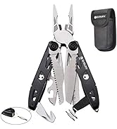 BIBURY Multitool Pliers, 18-in-1 Multi Tool with Safety Hammer, Safety Locking Design Stainless S...