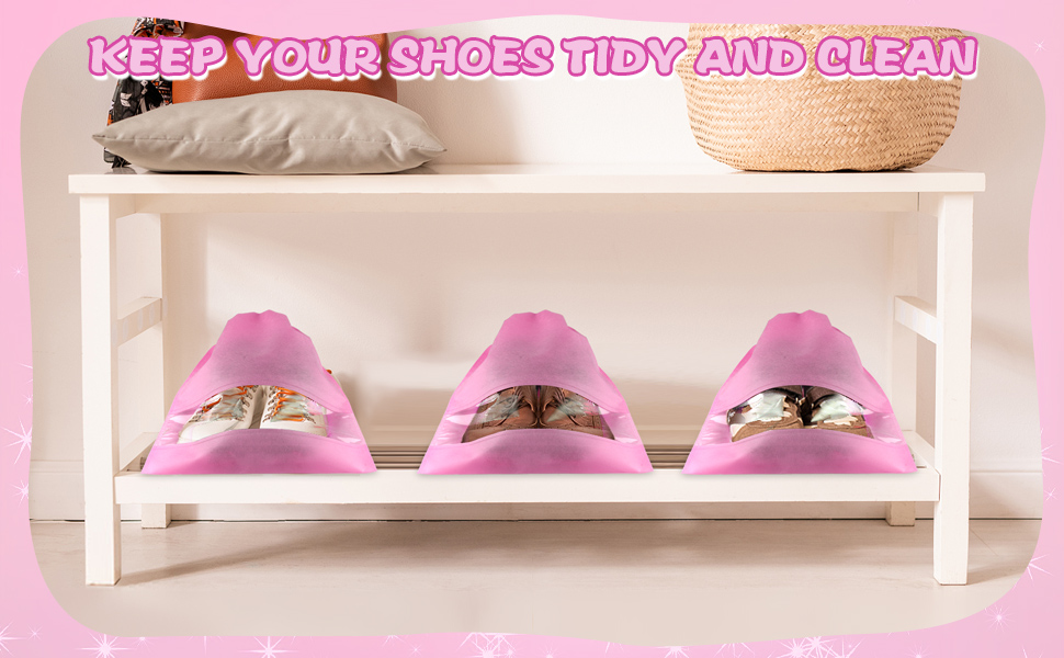 pink shoe bag