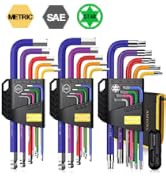 AMTOVL 27PCS Allen Key Set, Metric &amp; SAE Allen Wrench Set, Extra Long Ball &amp; Star End Hex Keys wi...