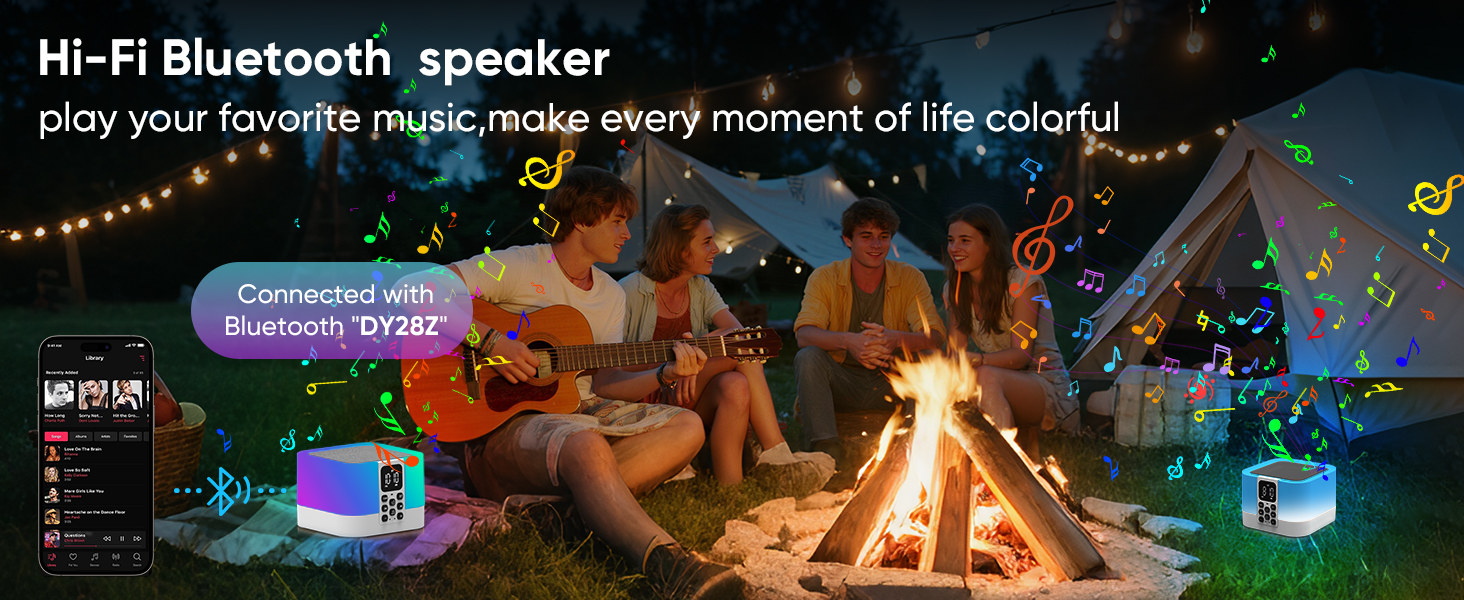 bluetooth speaker with night lights