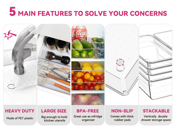 drawer organizer bins