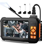 Inspection Camera with Light, Endoscope Camera with Light, IP67 Waterproof Sewer Camera Borescope...