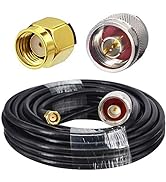 WiFi Antenna Extension Cable N Male to RP-SMA Male Low Loss Coax Pigtail Cable RG58 5M/16.4Ft for...