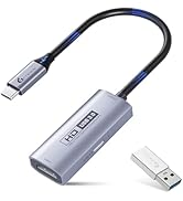 Guermok USB3.0 Video Capture Card with PD 100W, 1080P@60FPS HDMI to USB-A/C Capture Card with Typ...