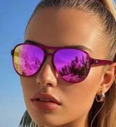 polarized retro aviator sunglasses colorful lenses