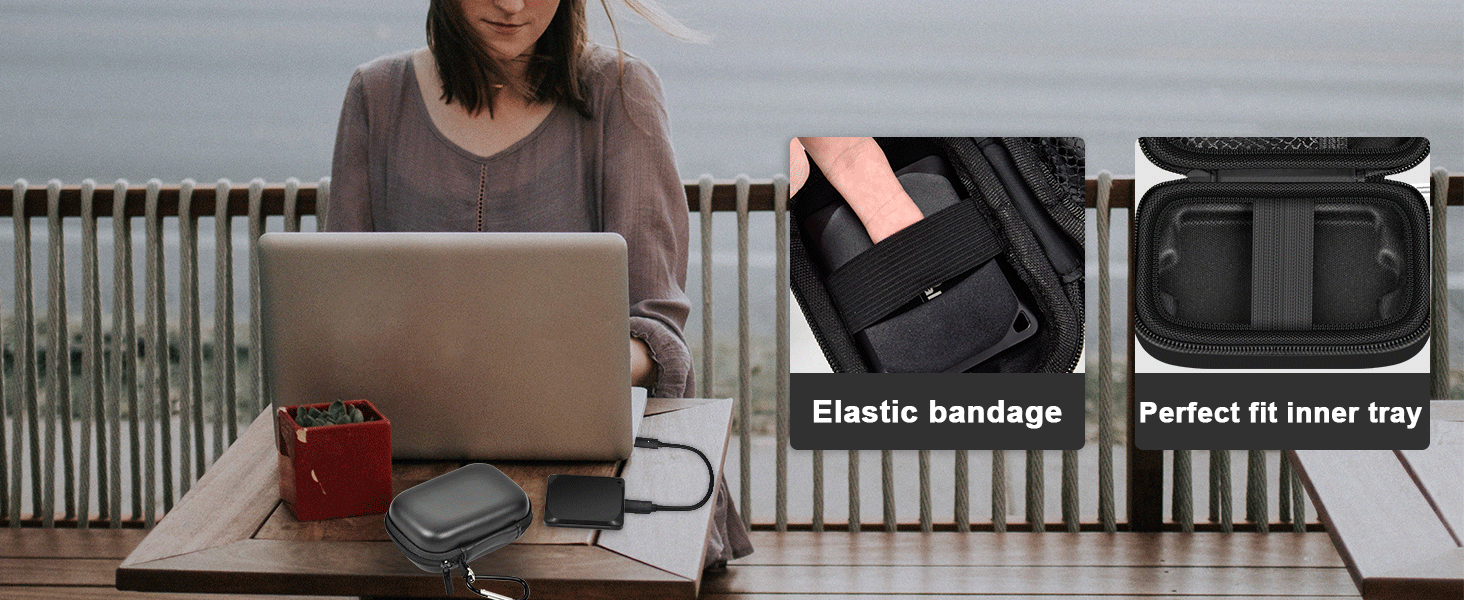 Travel bag is customized for Crucial X10/ X9 Pro 4TB/ 2TB/ 1TB Portable SSD