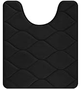 Colorxy Memory Foam U-Shaped Toilet Rugs, Ultra Soft &amp; Non-Slip Bathroom Rugs, Water Absorbent an...