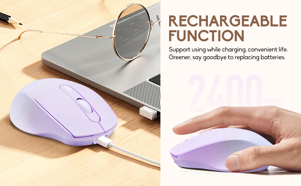 Wireless Gradient Color Bluetooth Mouse,