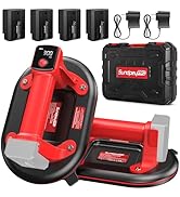 SundpeyPRO Electric Glass Suction Cups - 10" Heavy Duty Vacuum Suction Cups Lifter Max Load 662lb...