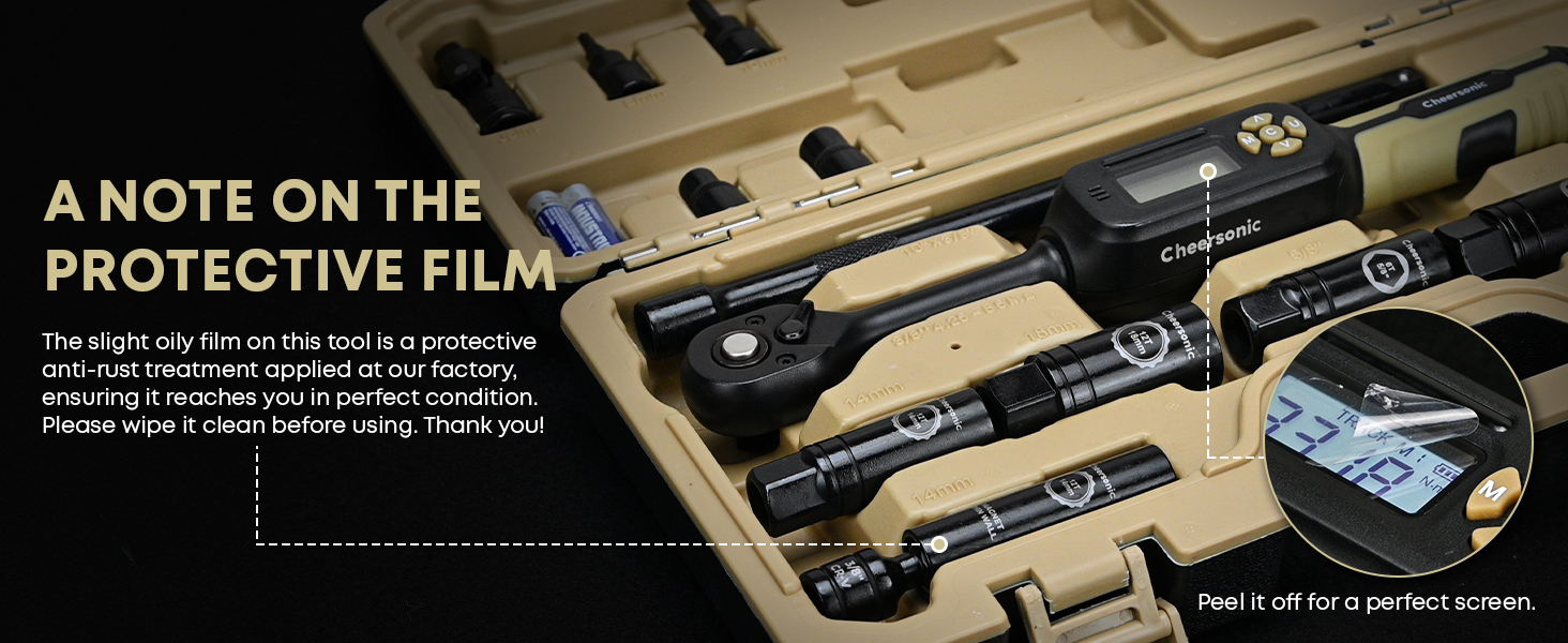 Accessory protection oil and screen protection film