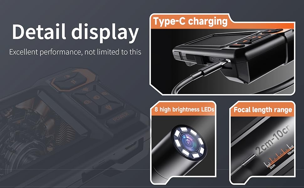 endoscope camera with light borescope camera with light snake camera with light