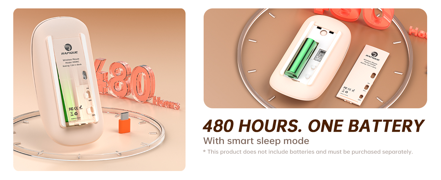 R306C USB C Wireless Mouse for Macbook, iPad, Chromebook