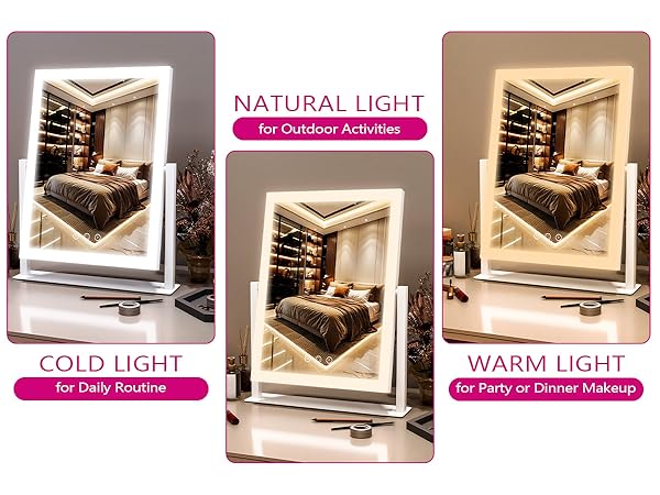 Mirror vanity makeup lights light led lighted up desk mirrors