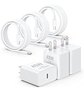 45W iPhone 17 Air 16 15 Pro Max Charger Fast Charging 6FT/10 FT/10FT,Super Fast USB C Charger Blo...