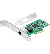 Buacoz PCI-E X1 Gigabit Network Card, with Intel 82573 RJ45 Single Port NIC Card PCIE Ethernet Ne...