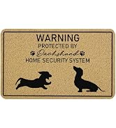 Cabana Bro Funny Dachshund Welcome Door Mat, Weiner Dog Doxie Gifts for Women Doormat for Front D...