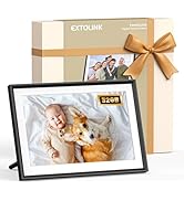 EXTOLINK10.1 Smart WiFi Digital Picture Frame with 32GB Memory, Auto-Rotate Touch Screen for Wall...