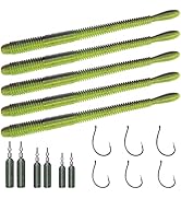 Drop Shot Baits Finesse Fishing Worms for Bass Fishing Soft Plastic Worms Drop Shot Rig Rubber Wo...