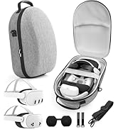 Large Hard Carrying Case for Meta/Oculus Quest 3/Quest 3S/Quest 2, for Bobovr/ Kiwi Battery Head ...