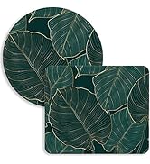 Mouse Pad, Square and Round Mouse Pads [2 Pack,10.3 x 8.7 inch and Dia 8.7 inch], Cute Small Mous...