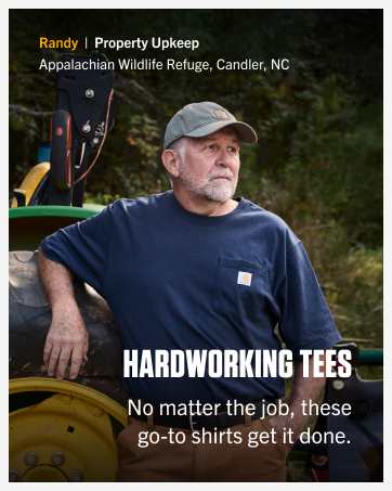 Comfortable, durable work tees trusted by the hardworking people who build and maintain the land.
