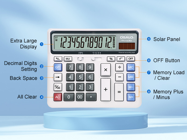 Desktop Calculator Large LCD Display