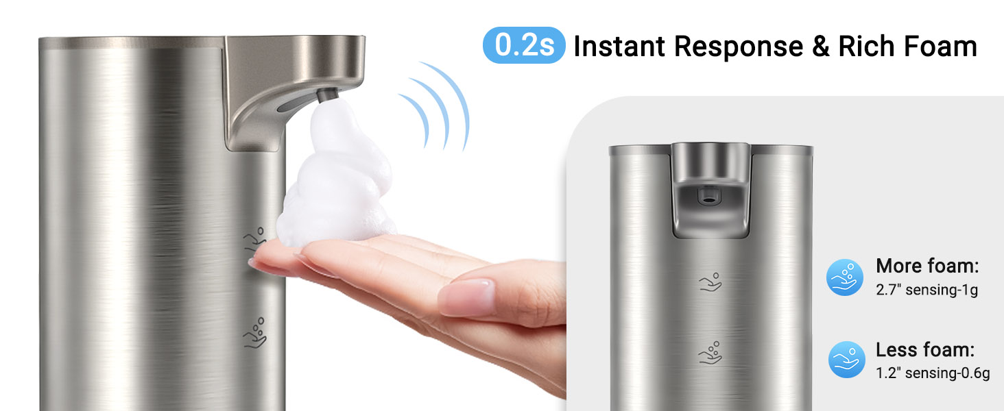 automatic foaming soap dispenser stainelss steel