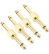 Devinal Professional Guitar Pedal Coupler, 1/4 inch TS Guitar Effects Pedal to Pedal Connector St...