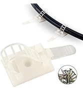 HS Wire Management Clips Clear with Screw Hole (50 Pack) Adjustable Zip Ties Straps 3 Inch with 3...