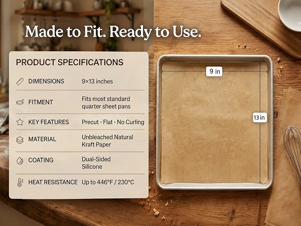 Precut to Fit. Drop In and Cook.