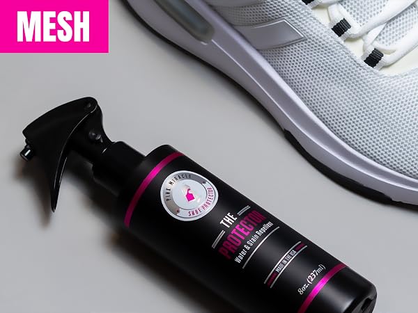 Water protector for mesh shoes 