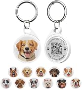 FURMYLOVE QR Code Dog Tag - Dog ID Tags - Waterproof and Lightweight Silent Pet ID Tag - Customiz...