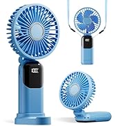GOCKERA Portable Fan, 4200mAh Battery Operated Fan, 5 Speeds&Digital Display, Makeup Fans for Wom...