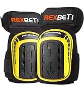REXBETI Knee Pads for Work, Construction Gel Knee Pads Tools, Heavy Duty Comfortable Anti-slip Fo...