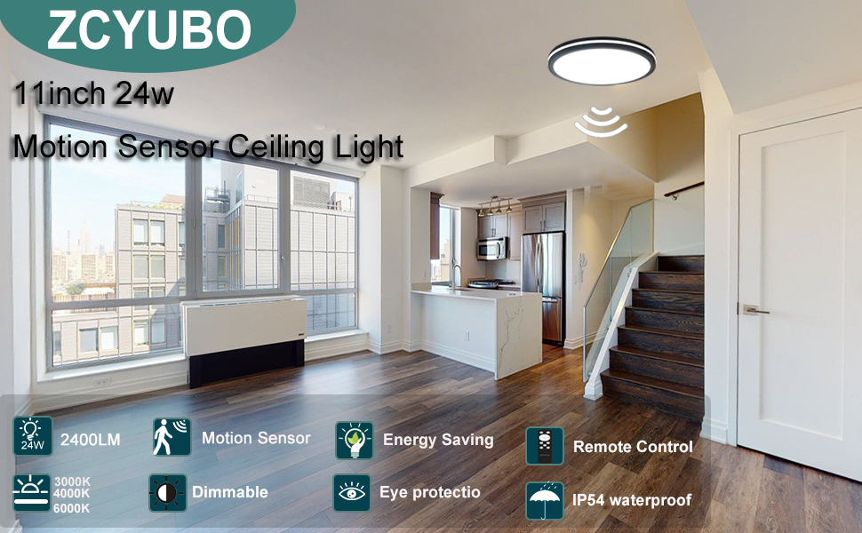 11inch Motion Sensor Ceiling Light