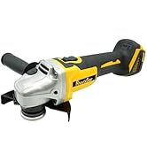 RhovixStar Brushless Angle Grinder Cordless, 3/8 Inch Battery Grinders Power Tools for Cutting, G...