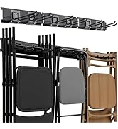 TIDYME Garage Tool Organizer Wall Mount | 48-Inch Garage Wall Organizer &amp; Folding Chair Rack | He...