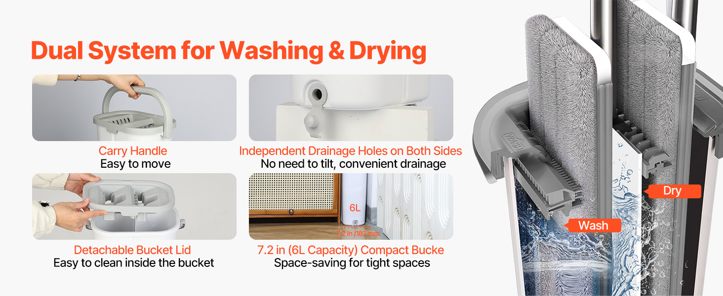 flat mop and bucket system