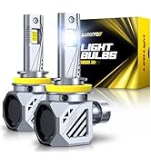 AUXITO H11 LED Bulbs, 6500K Xenon White, Wireless Light Bulbs, Pack of 2