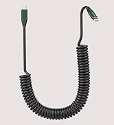 Thsucords USB C to USB C Coiled Cable 100W, USB C 3.2 Gen 2 X 2 20Gbps Data Transfer Type C 20V/5...
