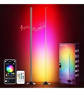 Rihvy Led Corner Floor Lamp USB Powered IC+RGBW Color Changing, App &amp; Remote Control Led Lamp Mus...