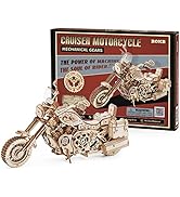 ROKR 3D Wooden Puzzles Motorcycle Mechanical Model Kit for Adults and Teens to Build Christmas/Bi...