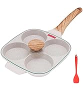 Bobikuke Egg Pan, Egg Frying Pan with Lid Nonstick 4 Cups Pancake Pan Fried Egg Pan for Breakfast...
