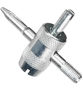 Yekoaru 4-Way Valve Core Tool Tire Valve Tools, 4-in-1 Tire Valve Core Removal Tool, Multifunctio...