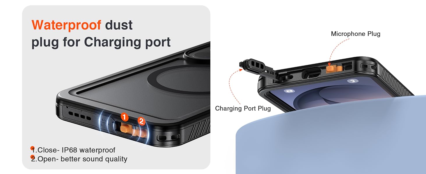 Waterproof dustplug for Charging port