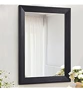 AAZZKANG Wall Mirror Black Rectangle Mirrors for Wall with Wood Framed Decorative for Bedroom Bat...