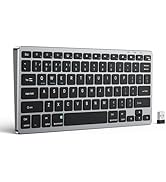 XIWMIX Multi-Device Bluetooth &amp; 2.4G Wireless Keyboard,Switch up to 4 Devices,Dual-Mode Portable ...